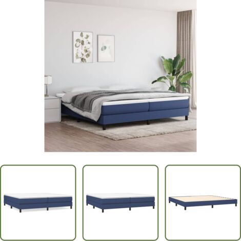 vidaXL Letto a rete -  Struttura Letto a Rete a Molle Blu 200x200 cm in Tessuto