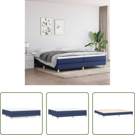 vidaXL Letto a rete -  Struttura Letto a Rete a Molle Blu 200x200 cm in Tessuto