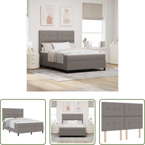 vidaXL Letto box spring -  Letto a molle con materasso Talpa 140 x 190 cm Tessuto