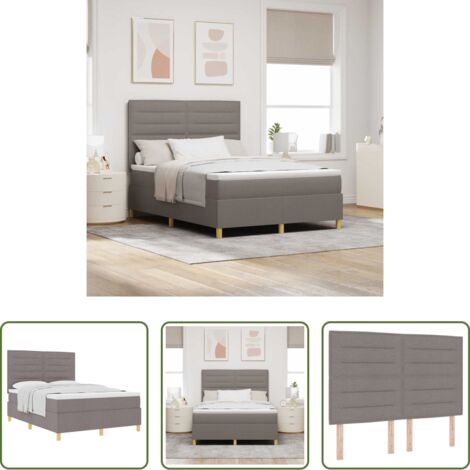 vidaXL Letto box spring -  Letto a molle con materasso Talpa 140 x 190 cm Tessuto
