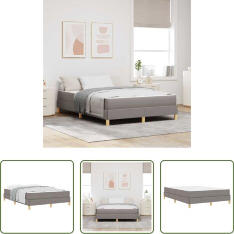 vidaXL Letto box spring -  Letto a molle con materasso Talpa 160 x 200 cm Tessuto