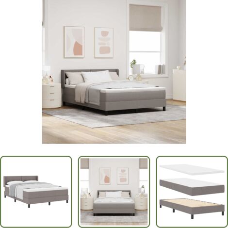 vidaXL Letto box spring -  Letto a molle con materasso Talpa 190 x 140 cm Tessuto