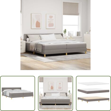 vidaXL Letto box spring -  Letto a molle con materasso Talpa 200 x 200 cm Tessuto