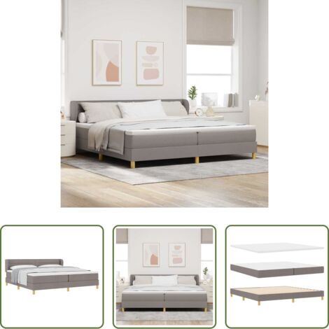 vidaXL Letto box spring -  Letto a molle con materasso Talpa 200 x 200 cm Tessuto