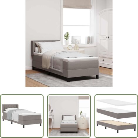 vidaXL Letto box spring -  Letto a molle con materasso Talpa 200 x 80 cm Tessuto