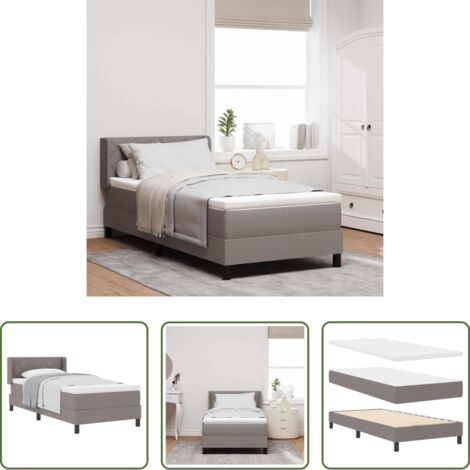 vidaXL Letto box spring -  Letto a molle con materasso Talpa 200 x 90 cm Tessuto