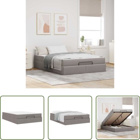 vidaXL Letto con cassetti -  Struttura letto con materasso con materasso 2 pcs Talpa Tessuto