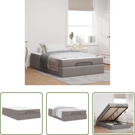 vidaXL Letto con cassetti -  Struttura letto con materasso con materasso 2 pcs Talpa Tessuto