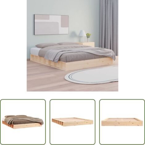 vidaXL Letto con doghe -  Giroletto 120x200 cm in Legno Massello