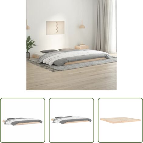 vidaXL Letto con doghe -  Giroletto senza Materasso 200x200 cm in Legno Massello di Pino