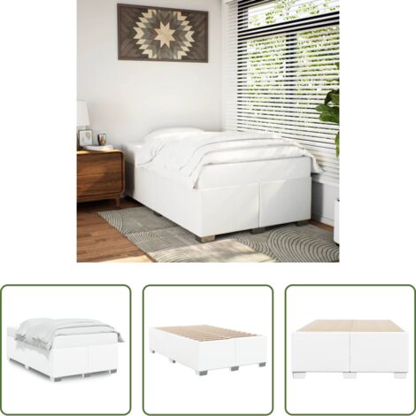 vidaXL Letto con doghe -  Giroletto senza Materasso Bianco 120x190 cm Similpelle