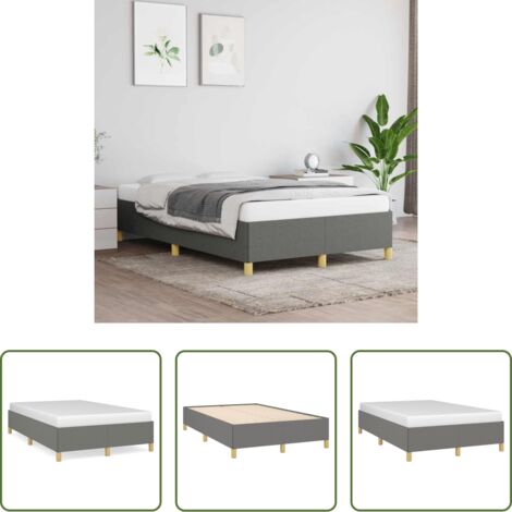 vidaXL Letto con doghe -  Giroletto senza Materasso Grigio Scuro 120x190 cm in Tessuto