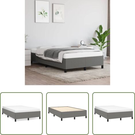 vidaXL Letto con doghe -  Giroletto senza Materasso Grigio Scuro 120x190 cm in Tessuto