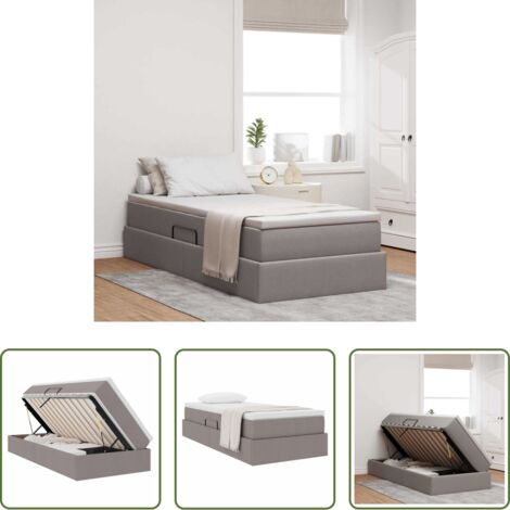 vidaXL Letto con spazio di stoccaggio -  Letto con contenitore e materasso Talpa 100 x 200 cm Poliestere