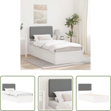 vidaXL Letto con testiera -  Letto con Testiera Rivestita Grigio chiaro 80 x 200 cm