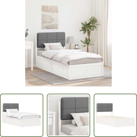 vidaXL Letto con testiera -  Letto con Testiera Rivestita Grigio chiaro 80 x 200 cm