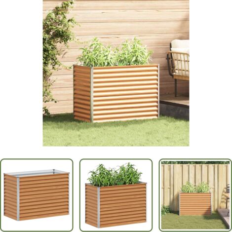 vidaXL Letto da giardino rialzato -  Letto rialzato da giardino 98 x 50 x 68 cm Acciaio zincato