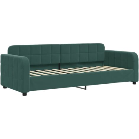 vidaXL Letto da Giorno Verde Scuro 80x200 cm in Velluto