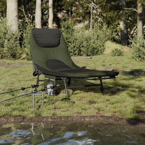 vidaXL Letto da Pesca Gambe Anti Fango Regolabili Pieghevole