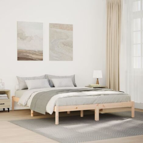 vidaXL Letto Extra Lungo senza Materasso 160x210 cm in Legno di Pino