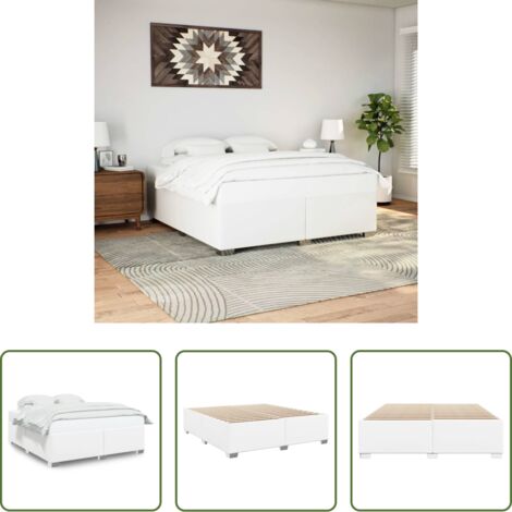 vidaXL Letto -  Giroletto Bianco 200x200 cm in Similpelle
