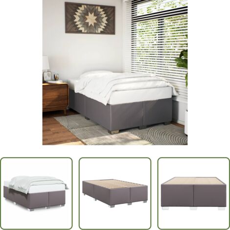 vidaXL Letto -  Giroletto Grigio 120x200 cm in Similpelle