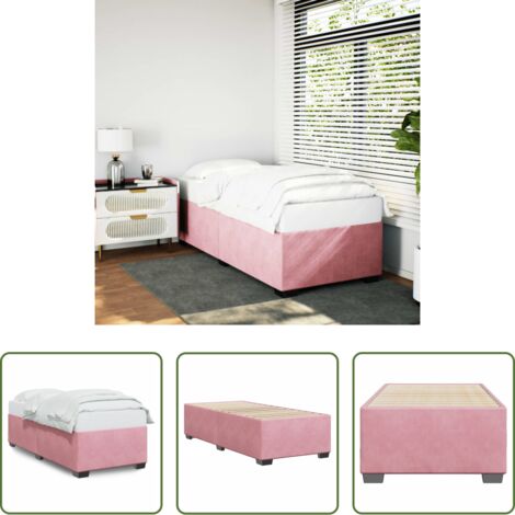 vidaXL Letto -  Giroletto Rosa 90x190 cm in Velluto