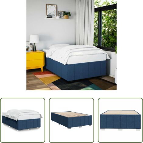 vidaXL Letto -  Giroletto senza Materasso Blu 120x200 cm in Tessuto