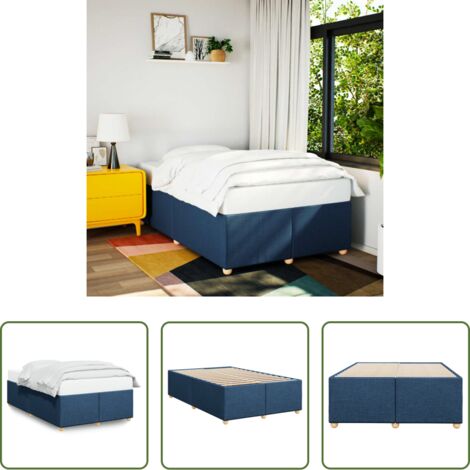 vidaXL Letto -  Giroletto senza Materasso Blu 120x200 cm in Tessuto