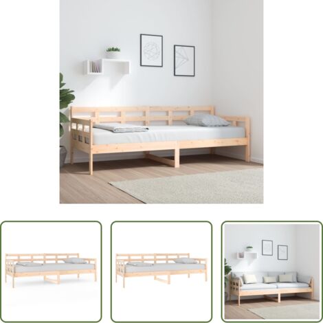vidaXL Letto in legno -  Dormeuse in Legno Massello di Pino 80x200 cm