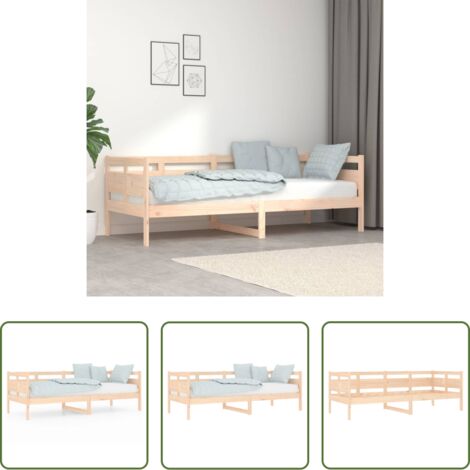 vidaXL Letto in legno -  Dormeuse in Legno Massello di Pino 80x200 cm