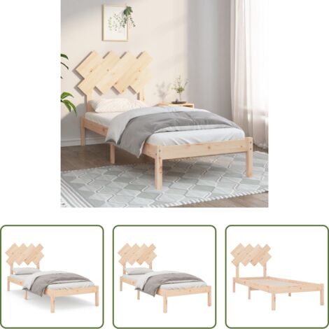 vidaXL Letto in legno -  Giroletto 90x200 cm in Legno Massello
