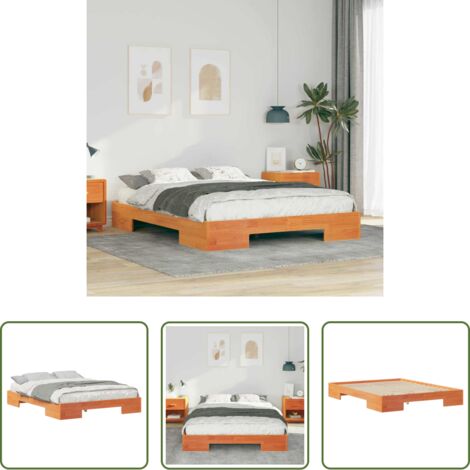 vidaXL Letto in Legno -  Struttura del letto Marrone 160 x 200 cm