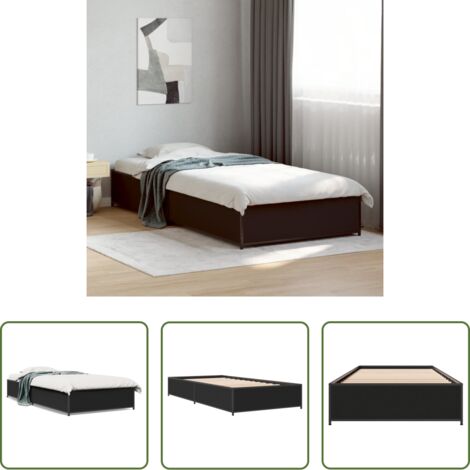 vidaXL Letto in metallo -  Giroletto Nero 75x190 cm in Legno Multistrato e Metallo