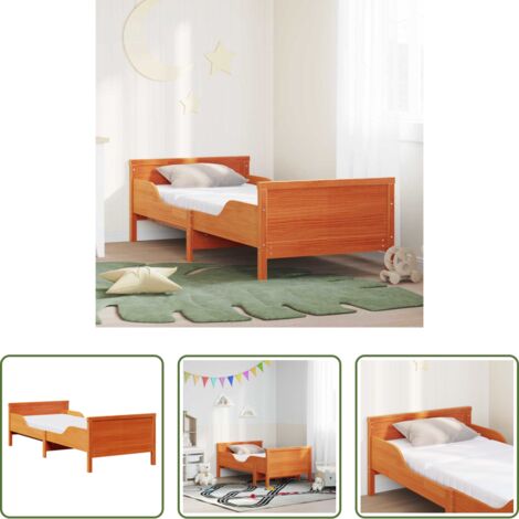 vidaXL Letto in pino massello -  Struttura del letto Marrone 80 x 200 cm Pino massello