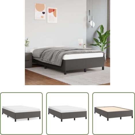 vidaXL Letto in similpelle -  Giroletto Grigio 120x200 cm in Similpelle