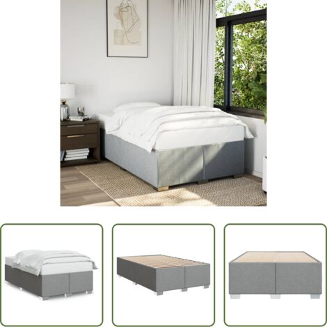 vidaXL Letto in tessuto -  Giroletto senza Materasso Grigio Chiaro 120x190 cm in Tessuto