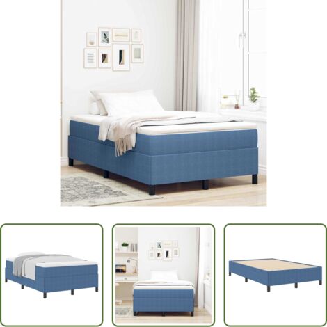 vidaXL Letto in velluto -  Letto a molle Blu 120 x 200 cm Tessuto in Cords