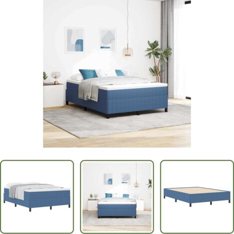 vidaXL Letto in velluto -  Letto a molle Blu 140 x 190 cm Tessuto in Cords