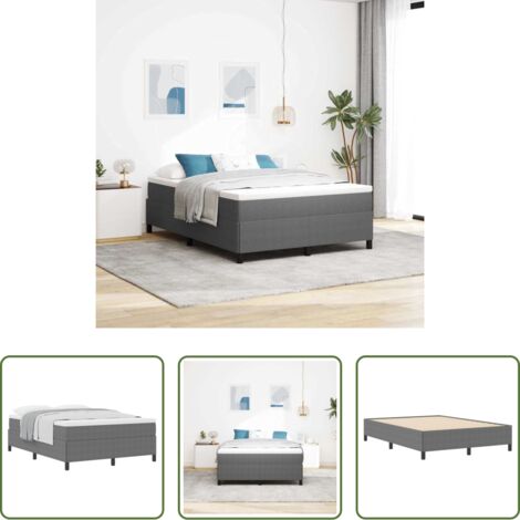 vidaXL Letto in velluto -  Letto a molle Grigio chiaro 160 x 200 cm Tessuto in Cords