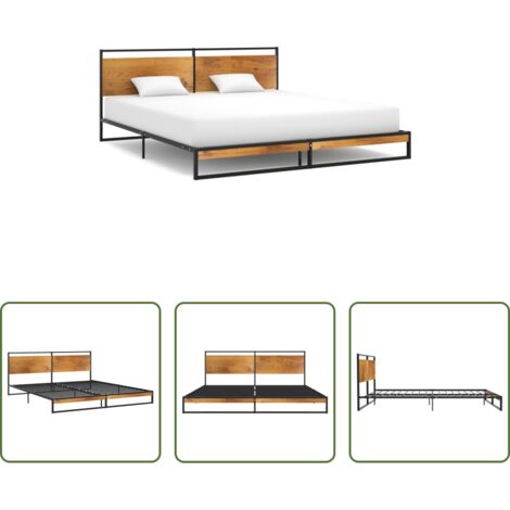 vidaXL Letto metallico -  Giroletto in Metallo 180x200 cm