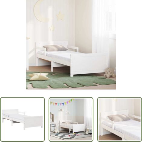 vidaXL Letto minimalista -  Struttura del letto Bianco 80 x 200 cm Pino massello