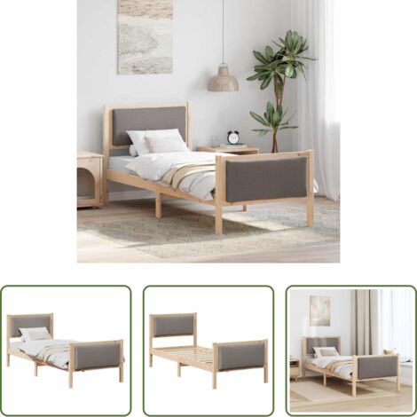 vidaXL Letto moderno -  Struttura del letto con testiera Talpa 80 x 200 cm Tessuto