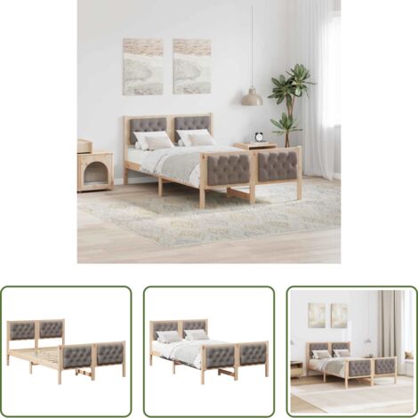 vidaXL Letto moderno -  Struttura del letto Talpa 135 x 190 cm Pino massello