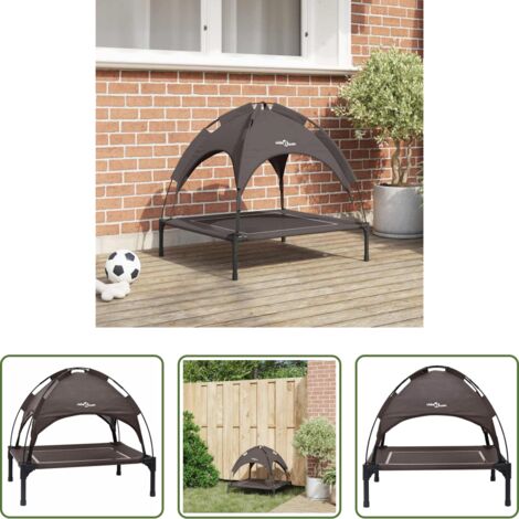 vidaXL Letto per cani in acciaio -  Letto per Cani Marrone 71 x 64 x 71 cm Acciaio