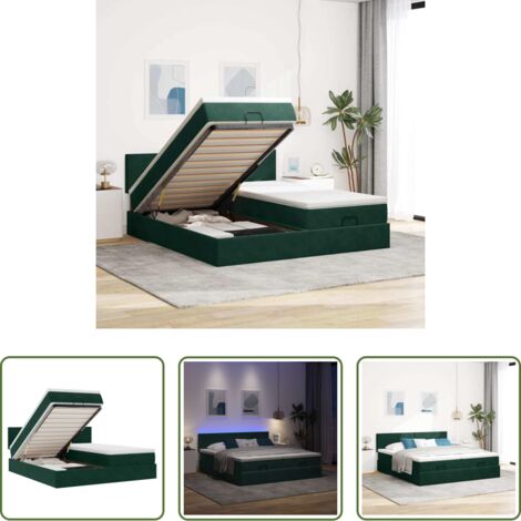 vidaXL Letto pouf -  Struttura Letto Pouf con Materassi 160x200 cm Velluto