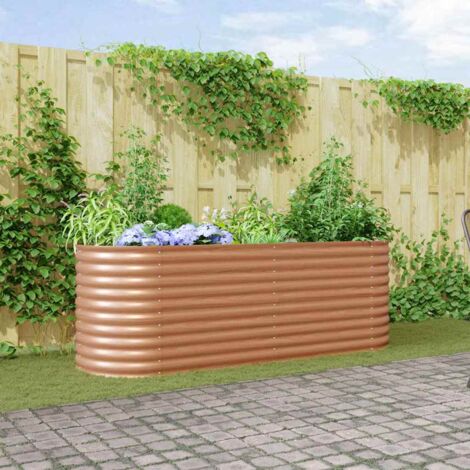 Fioriere Per Ringhiere 61cm Con Rivestimento Cocco - 2 Pezzi Metallici Per Balcone E Giardino