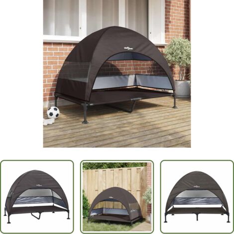 vidaXL Letto rialzato -  Letto per Cani Elevato Marrone 127 x 81 x 108 cm