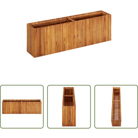 vidaXL Letto rialzato -  Letto Rialzato da Giardino 150x30x50 cm in Massello di Acacia