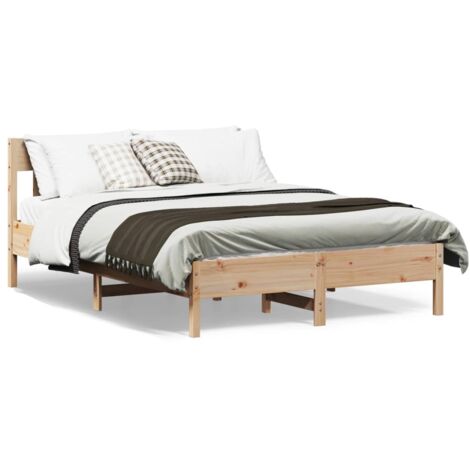 vidaXL Letto senza Materasso 120x190 cm in Legno Massello di Pino